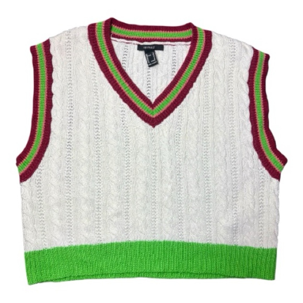FOREVER 21 Varsity Knit Vest